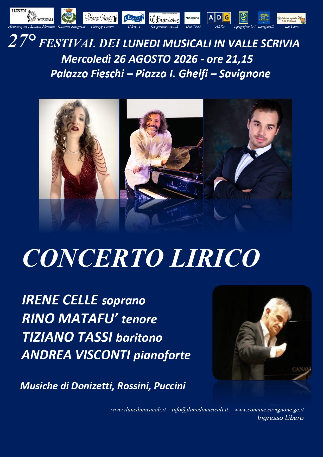 27° FESTIVAL DEI LUNEDI MUSICALI IN VALLE SCRIVIA